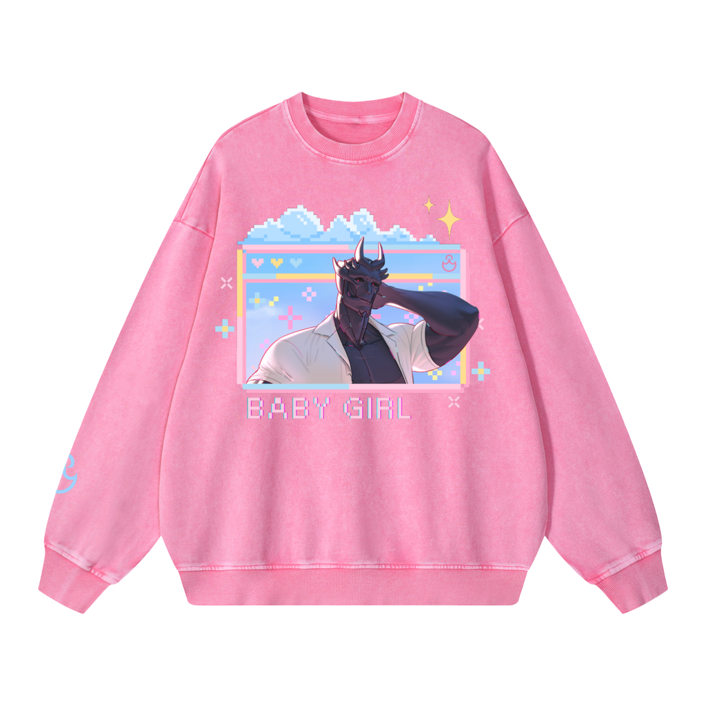 Baby Girl Stonewash Sweatshirt