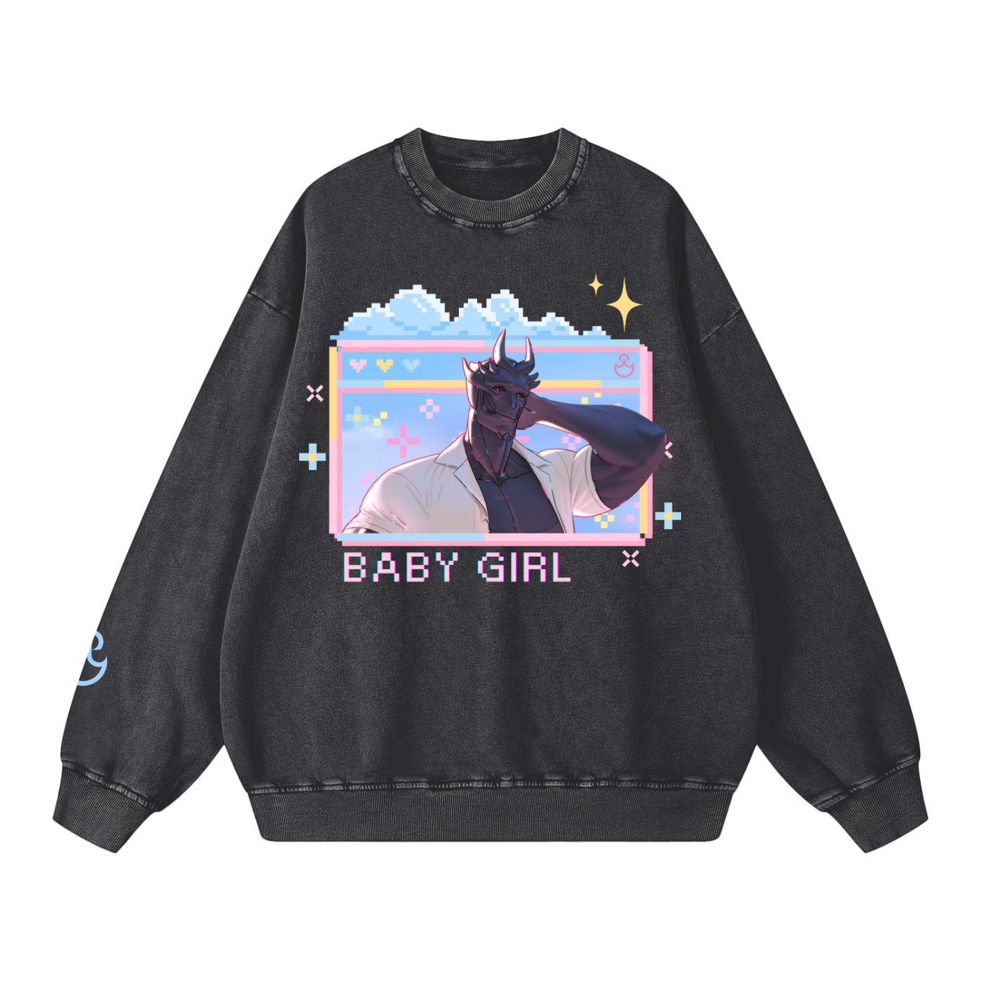 Baby Girl Stonewash Sweatshirt