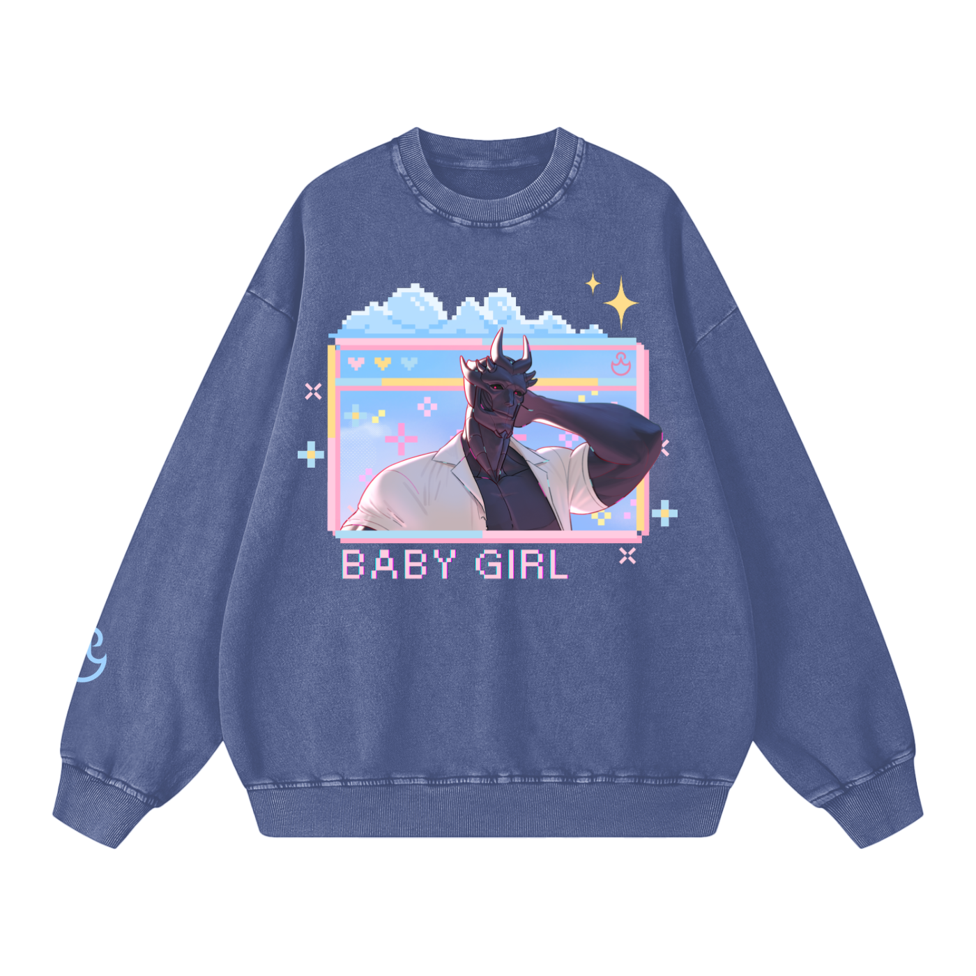 Baby Girl Stonewash Sweatshirt